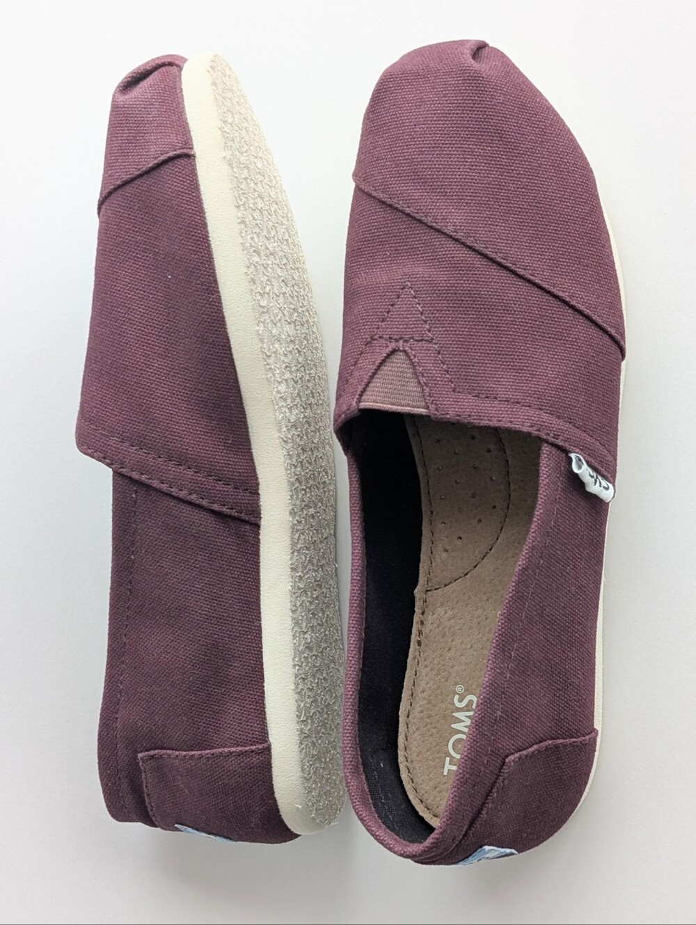TOMS Classic Canvas Slip-On Flats Women's Size 7 Red Mahogany Burgundy NWT
